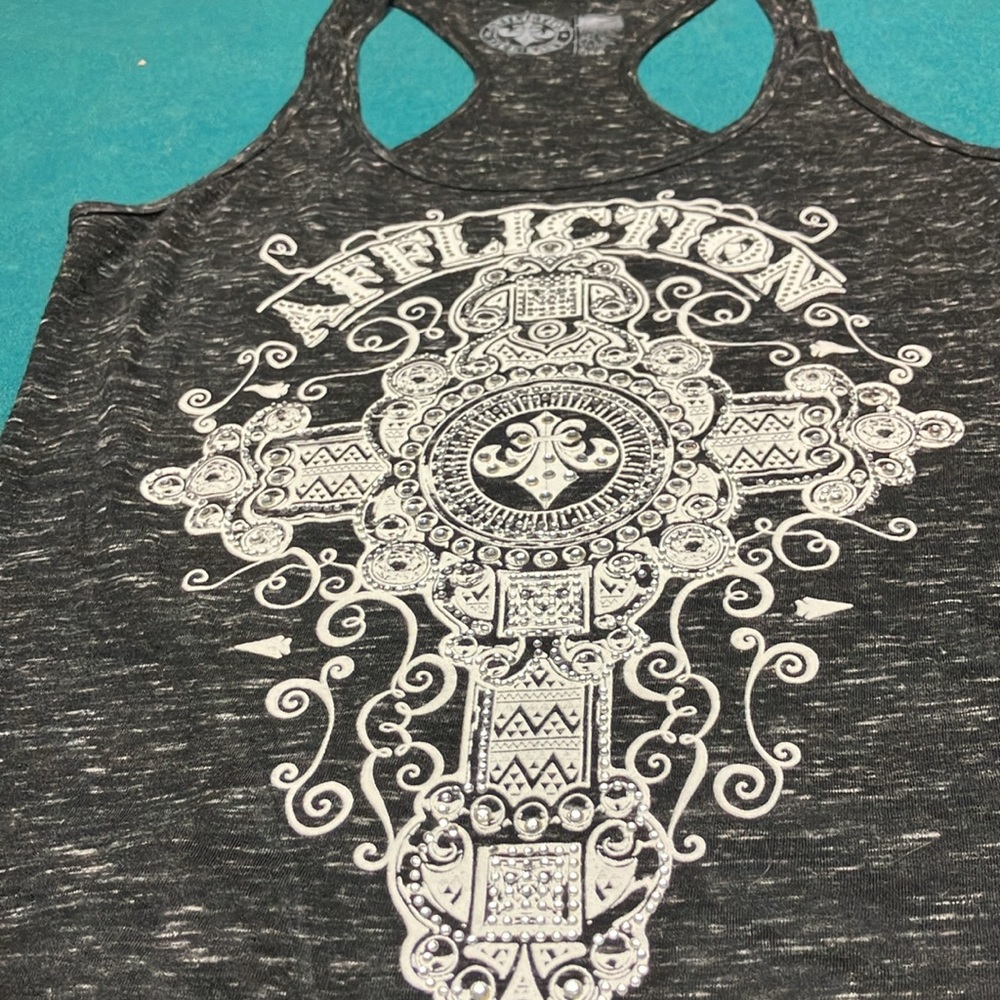 Affliction racerback tank sz L - Picture 3 of 5